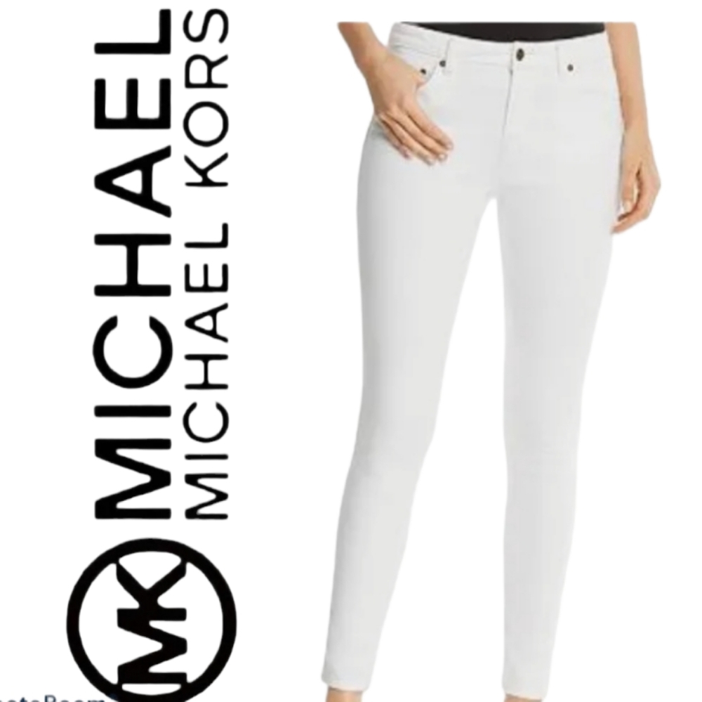 Michael Michael Kors Straight Leg White Ankle Jeans 6 - Gem